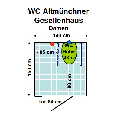 WC Altmünchner Gesellenhaus Damen Plan
