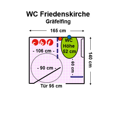 WC Gemeindehaus Friedenskirche, Gräfelfing Plan