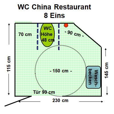 WC China Restaurant 8 Eins Plan