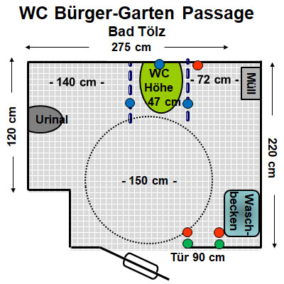 WC Bürger-Garten Passage Bad Tölz Plan
