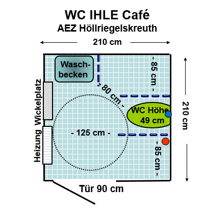 WC IHLE Cafe AEZ Höllriegelskreuth Pullach Plan