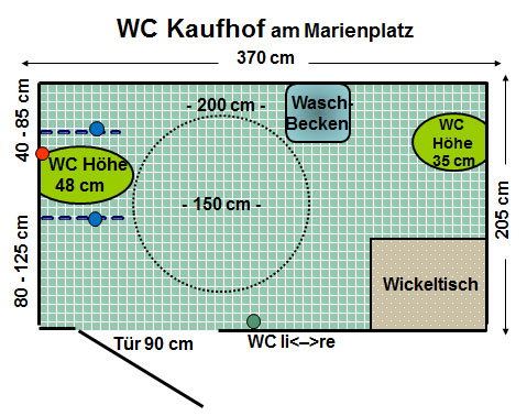 WC GALERIA (Kaufhof) am Marienplatz Plan