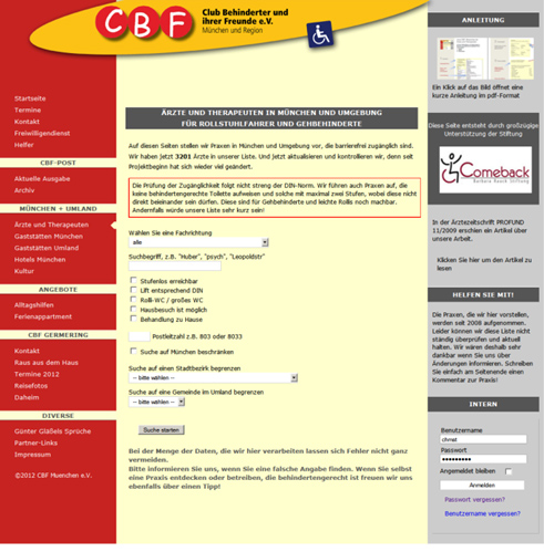 Gelb rote  Homepage 2006 - 2013