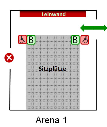 Arena Saal 1 Platz Plan