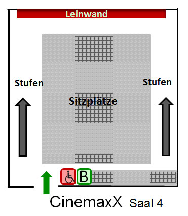 CinemaxX Saal 4 Platz Plan