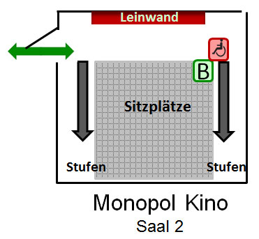 Monopol Kino 2 Platz Plan