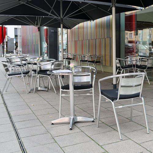Café im Zebra Foto