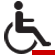 Eine Rollstuhl vor einer Stufe