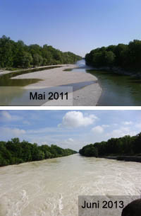 Die isar 2011 und 2013