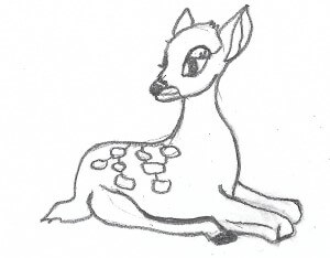 Bambi Bleistiftzeichnung
