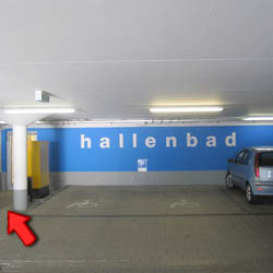 WC Hallenbad Ismaning, im Gebäude Foto0