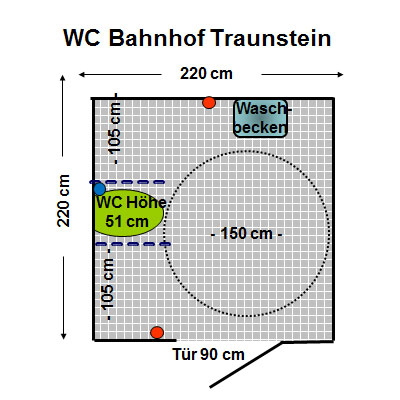 WC Bahnhof Traunstein Plan