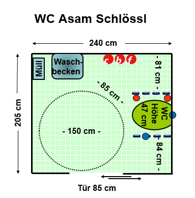 WC Asam Schlössl Plan