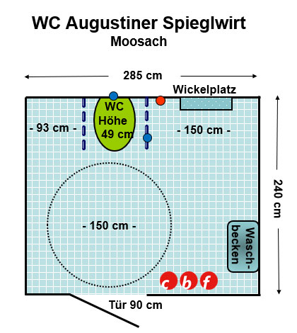 WC Augustiner Spieglwirt, Moosach Plan