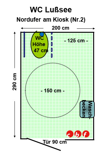 WC Lußsee am Kiosk Plan