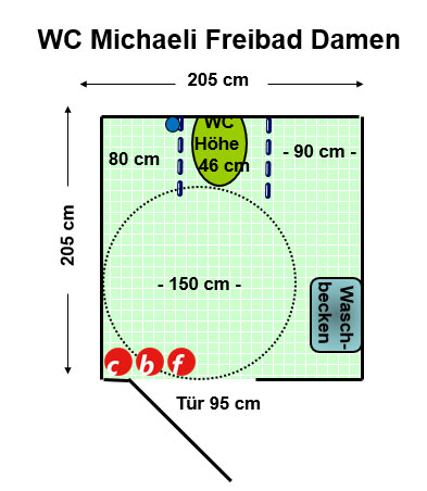 WC Michaeli-Freibad Damen Plan