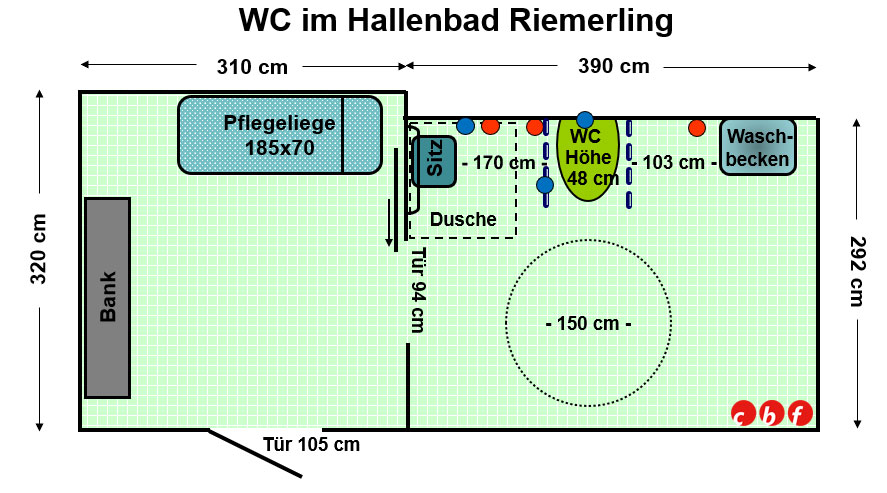WC Hallenbad Riemerling Plan