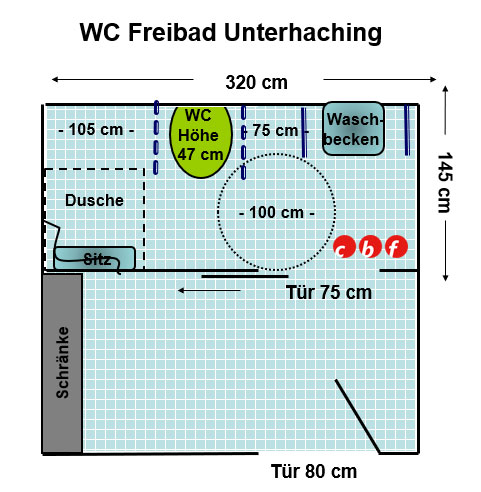 WC Freibad Unterhaching Plan