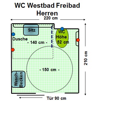 WC Herren Westbad Freibad Plan