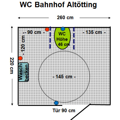 WC Bahnhof Altötting Plan