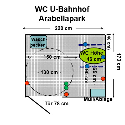WC U- Bahnhof Arabellapark Plan