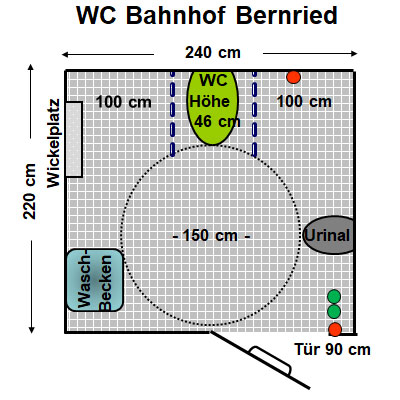 WC Bahnhof Bernried Plan