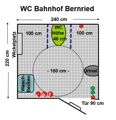 WC Bahnhof Bernried Plan