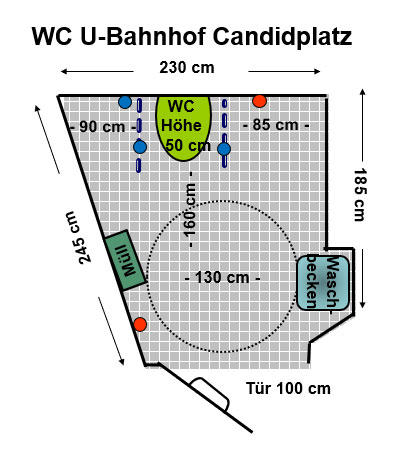 WC U- Bahnhof Candidplatz Plan