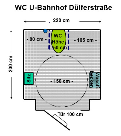 WC U-Bahnhof Dülferstraße Plan