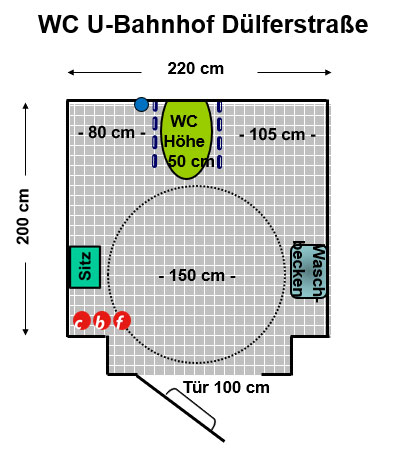 WC U- Bahnhof Dülferstraße Plan