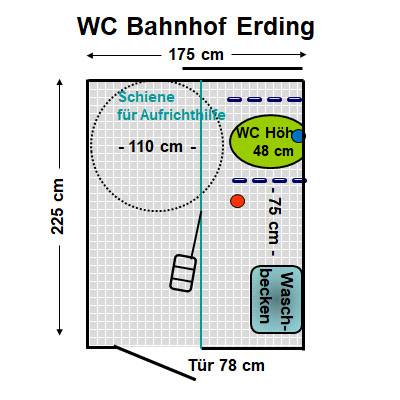 WC Bahnhof Erding Plan