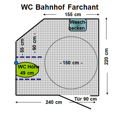 WC Bahnhof Farchant Plan