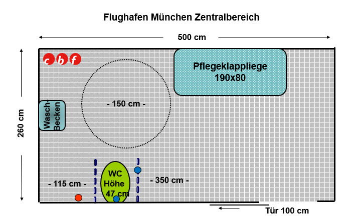 WC für Alle Flughafen Zentralbereich Plan