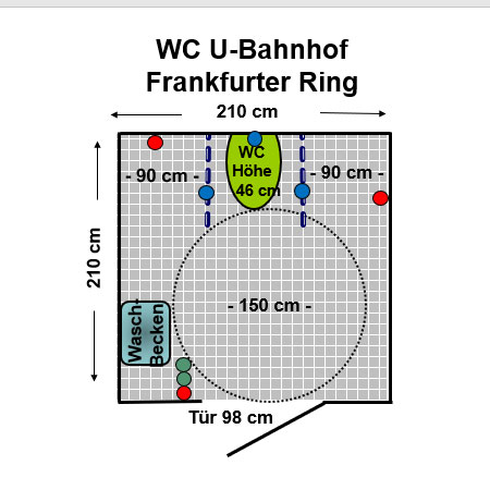 WC U- Bahnhof Frankfurter Ring Plan