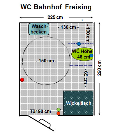 WC Bahnhof Freising Plan