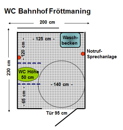 WC U-Bahnhof Fröttmaning Plan