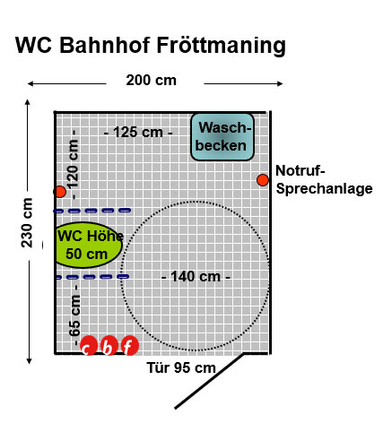 WC U-Bahnhof Fröttmaning Plan