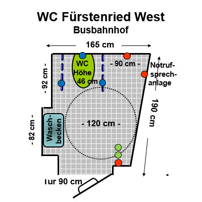WC Bus- Bahnhof Fürstenried West Plan