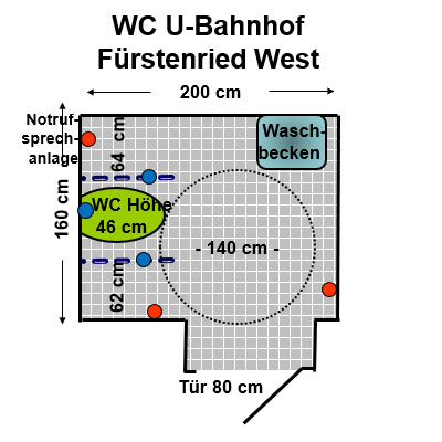 WC U- Bahnhof Fürstenried West Plan