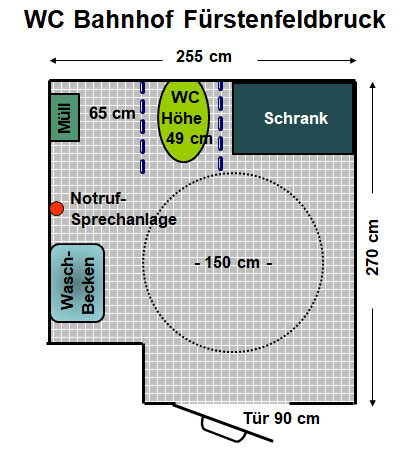 WC Bahnhof Fürstenfeldbruck Plan