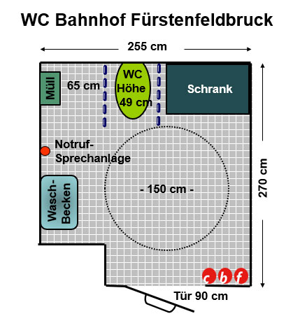 WC Bahnhof Fürstenfeldbruck Plan