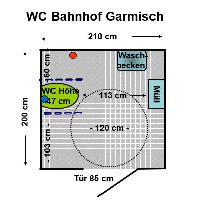 WC Bahnhof Garmisch-Partenkirchen Plan