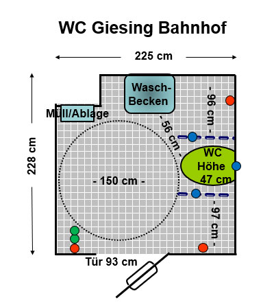 WC Bahnhof Giesing Plan