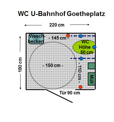 WC U- Bahnhof Goetheplatz Plan