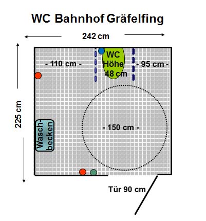 WC S- Bahnhof Gräfelfing Plan