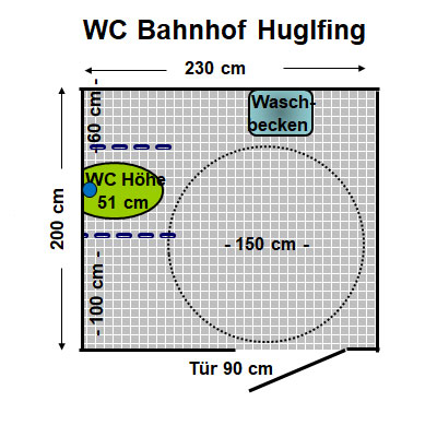 WC Bahnhof Huglfing Plan