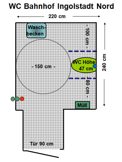 WC Bahnhof Ingolstadt Nord Plan