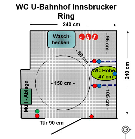 WC U- Bahnhof Innsbrucker Ring Plan