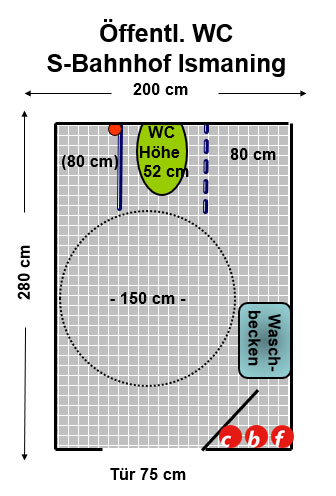 WC Bahnhof Ismaning Plan