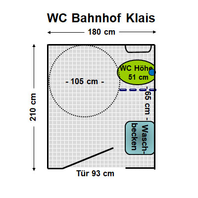 WC Bahnhof Klais Plan